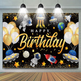 Lofaris Cartoon Starry Sky Balloons Happy Birthday Backdrop